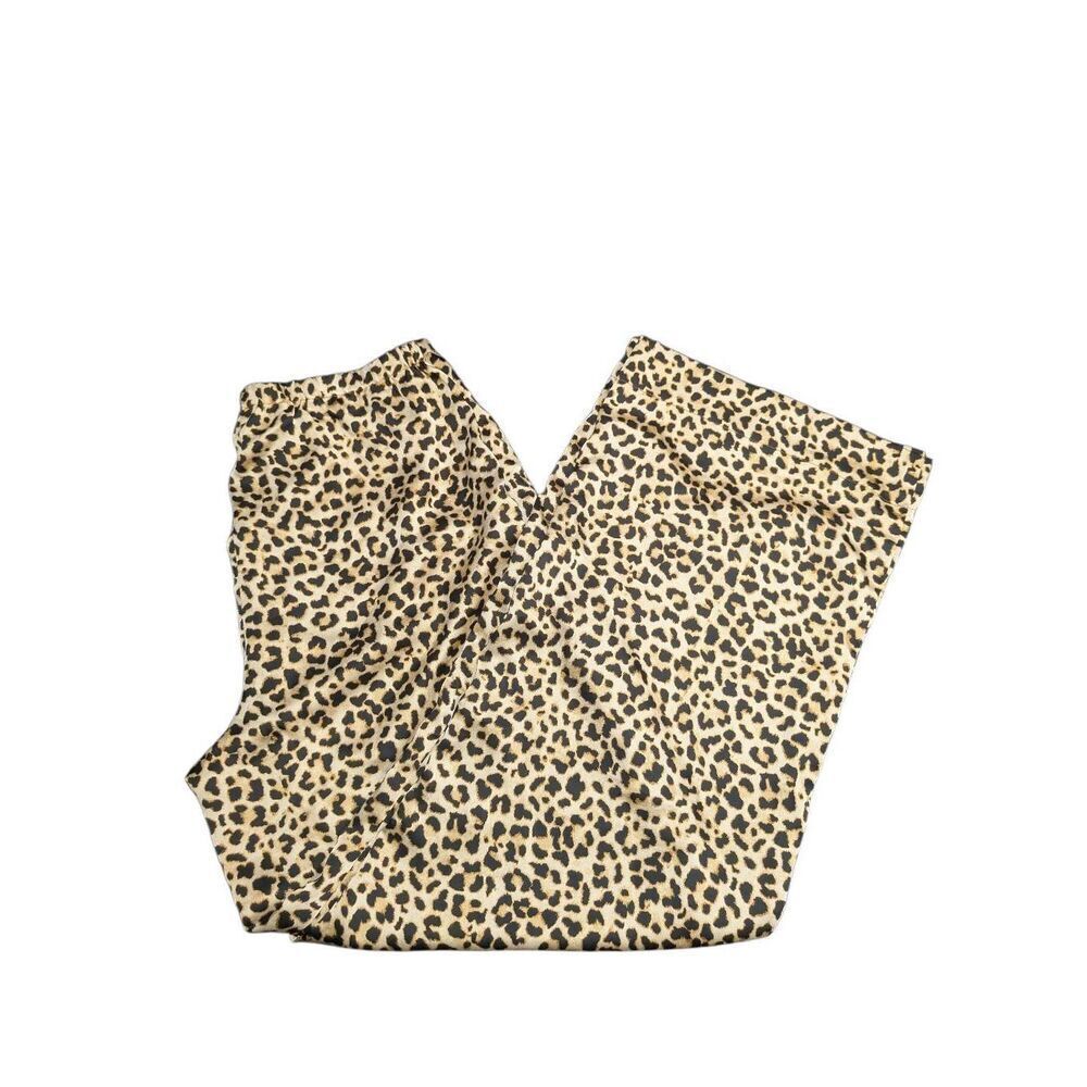 A New Day Women's Animal Print Straight Leg Stretch Waist Pants M